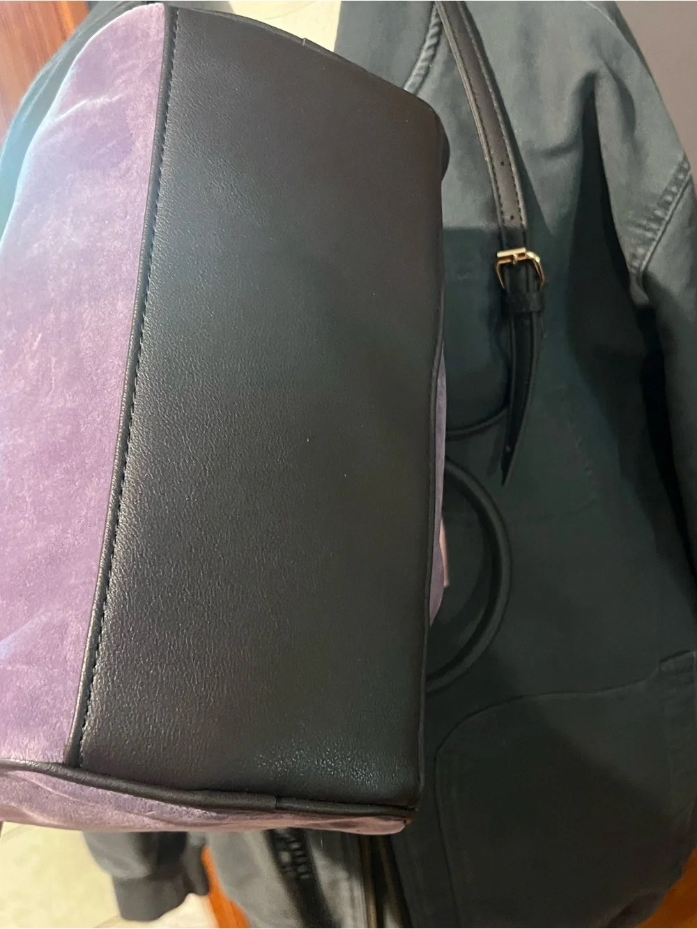 Juicy Couture Lavender Purple Suede Satchel with Coin Pouch